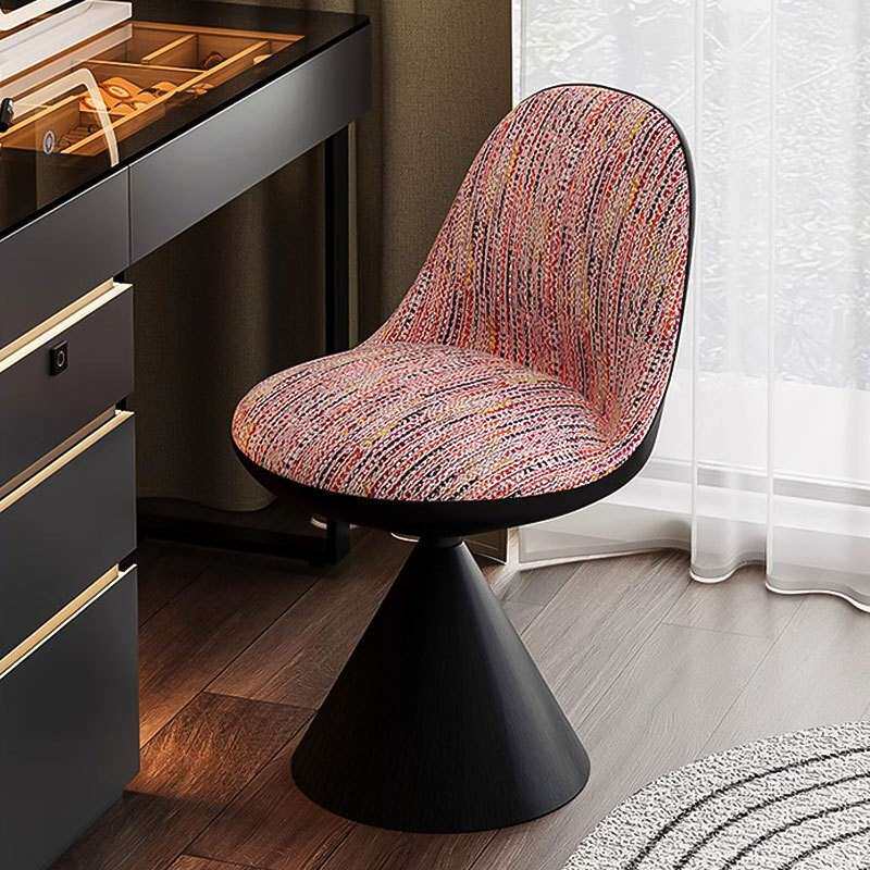 卧室轻奢化妆椅北欧高级化妆凳可旋转靠背梳妆台凳子家用梳妆凳椅