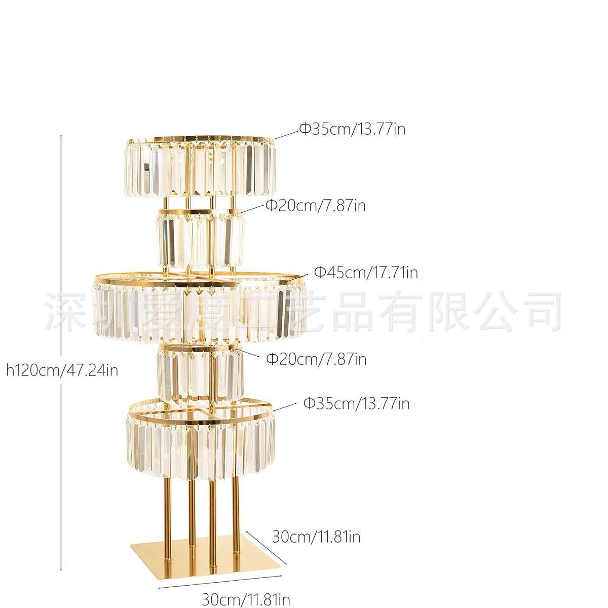 水晶道具摆件花架引礼堂婚庆装饰舞台吊桌圆形路主婚插花坠