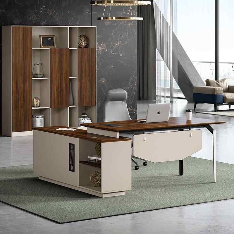 时尚简约老板办公桌 经理总裁单人板式大班台办公室大板桌