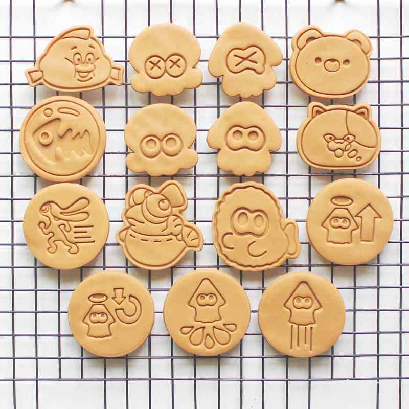 喷射战士鱿型饼干模具斯普拉盾鱿鱼章鱼乌贼烘焙模具splatoon