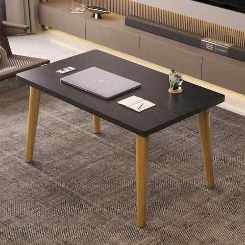 小茶几客厅卧室北欧简约小型桌子风坐地懒人方桌现代家用实木桌腿