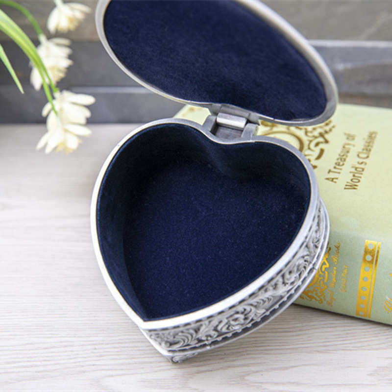 金属欧式创意珠宝盒复古心形精美首饰盒结婚生日礼品盒外贸,收纳整理,口红收纳包/盒/袋,淘宝优惠券,粉丝福利购,淘宝优惠卷