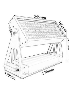 工厂LED染色投光灯350W刷色山体瀑布桥梁树木古建全彩DMX512七彩