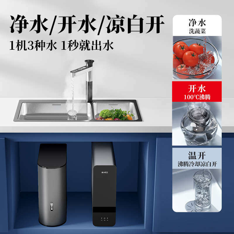 净小新熟水凉白开净水器直饮加热RO反渗透杀菌家用厨下净水机F600