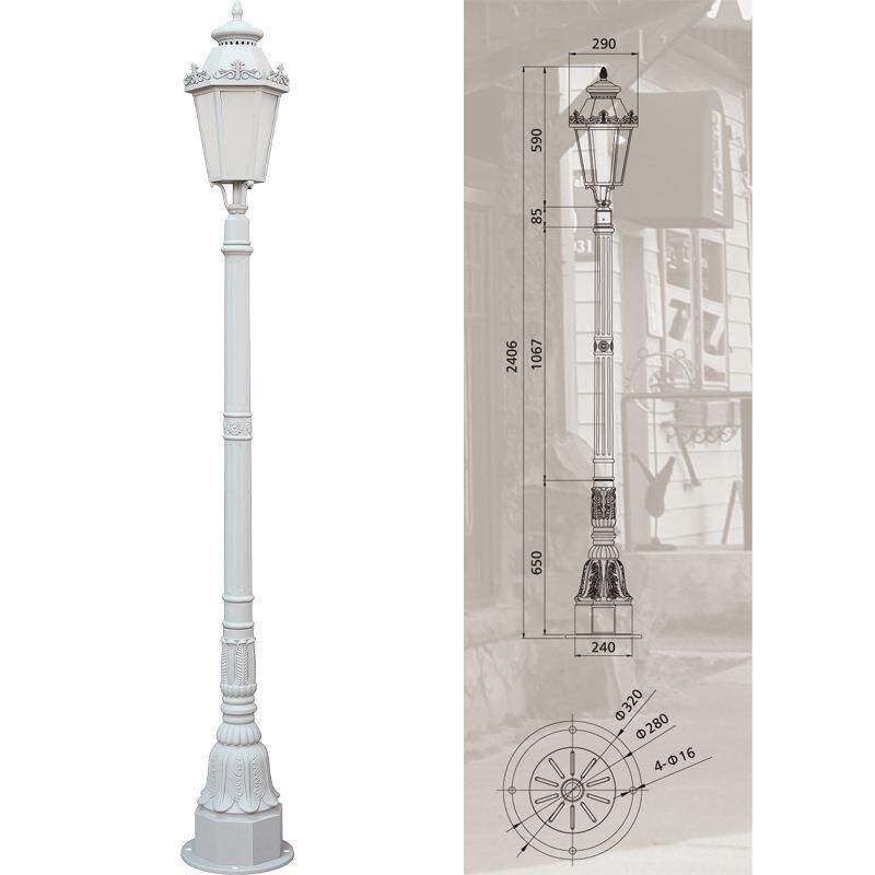 欧式仿古双头铸铝庭院灯室外小区别墅园林景观灯道路亮化户外路灯