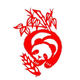 新款熊猫剪纸手工艺术成品儿童幼儿园窗花中国风特色礼品送老外