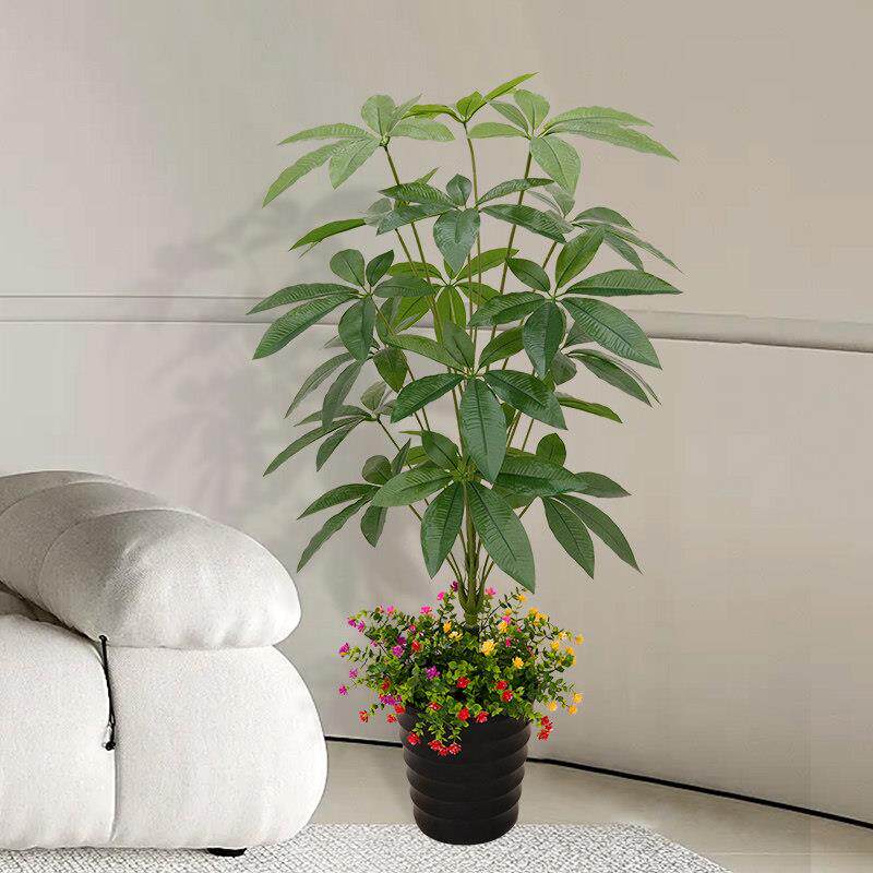 假发财树彷真绿色植物盆栽客厅假花室内摆设彷生植物造景大型塑料