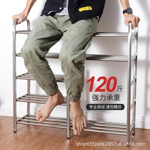 304不锈钢鞋 柜家用门口户入外 架加厚加固加粗大容量多层户门外鞋
