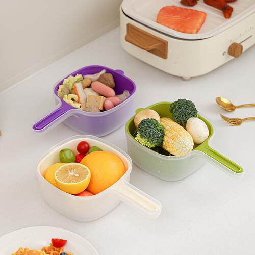 Mini Double-Layer Fruit Washing and Draining Basket, New Kit