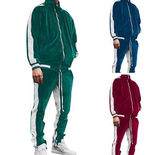 Men's clothing, seasonal sportswear, gold velvet men's