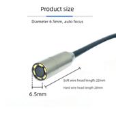 高清自动对焦内窥镜汽修工业管道下水道近焦检测可视探头安卓手机