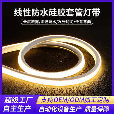 led24V柔性硅胶套管灯带户外防水阻燃线型灯任意弯曲造型线条灯