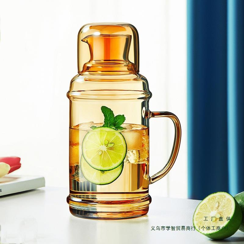 冷水壶玻璃耐高温加厚大容量凉白开储水瓶家用高硼硅餐厅果汁茶壶