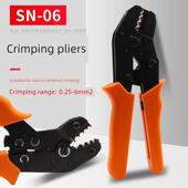 牛市工具端子压接钳Sn 弹簧端子棘轮压接钳 0602C裸端子绝缘管式