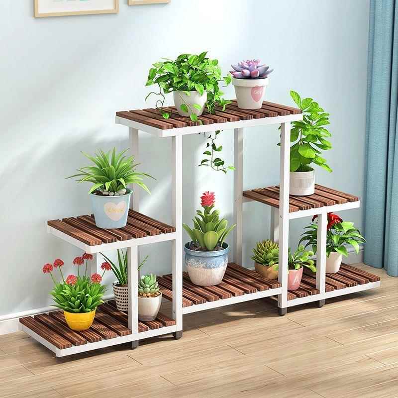 台花架置架物窗台客厅铁艺实木花盆架绿萝兰花架吊82566悬挂创阳