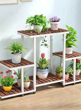 台花架置架物窗台客厅铁艺实木花盆架绿萝兰花架吊82566悬挂创阳