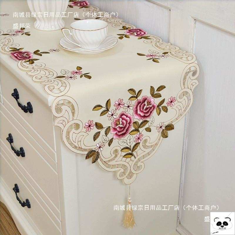 鞋柜垫子 台面布艺欧式茶几电视柜桌布餐桌布艺桌旗长方形客厅