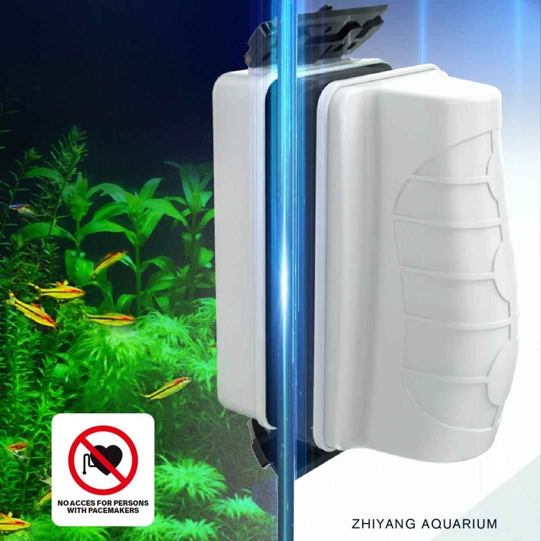 智洋鱼缸刷 悬浮双向磁力刷圆形刷水族seastar海星磁力刷白色新款