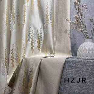 源头厂家美572温式 田园轻奢窗帘高精提密花薰衣草直帘垂馨少女卧