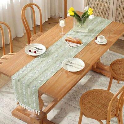 Table Flag Hollowout Cotton Linen Table Runner Nordic Style