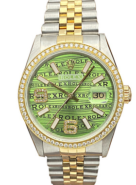 正品[9.8新]劳力士日志型后镶钻自动机械手表男表16233