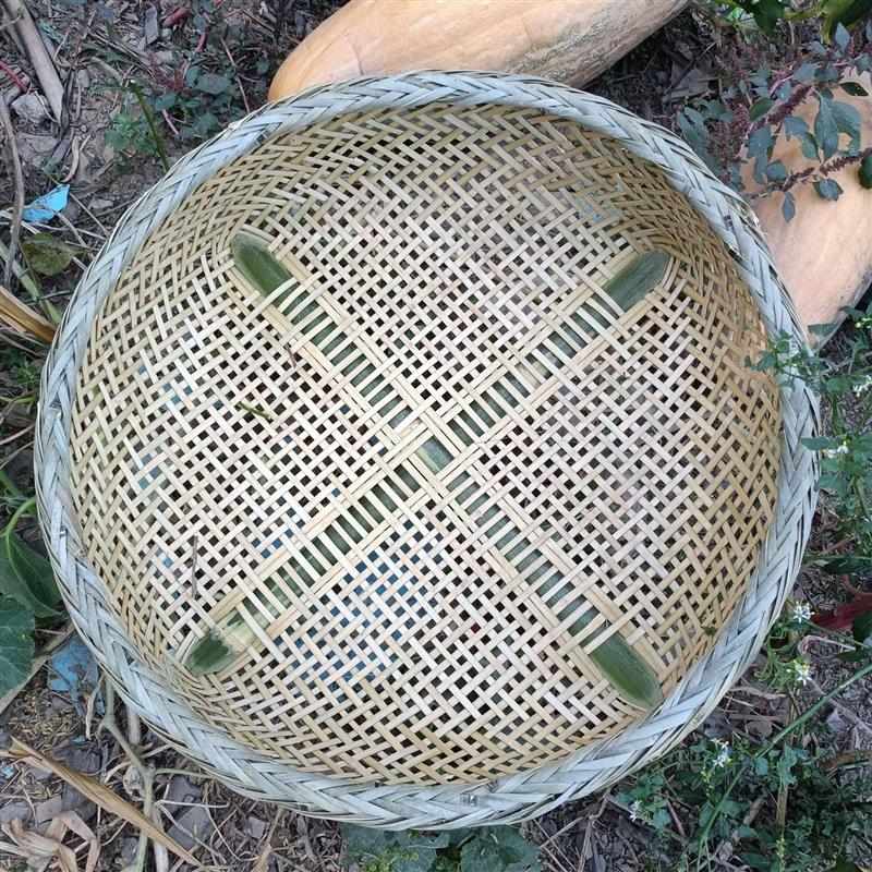 竹晒筛菜漏鱼干大筛有农家簸箕晾晒纯手工孔筛孔晾晒竹编用飞