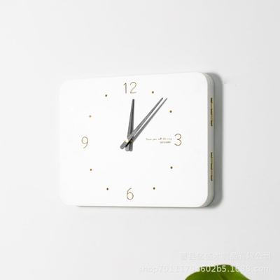 现货电表箱装饰画带钟表竖款挂钟电闸配电盒遮挡画电箱免打孔挂钟