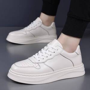 潮牌2026春季新款时尚透气真皮户外休闲鞋男士百搭防滑耐磨运动鞋