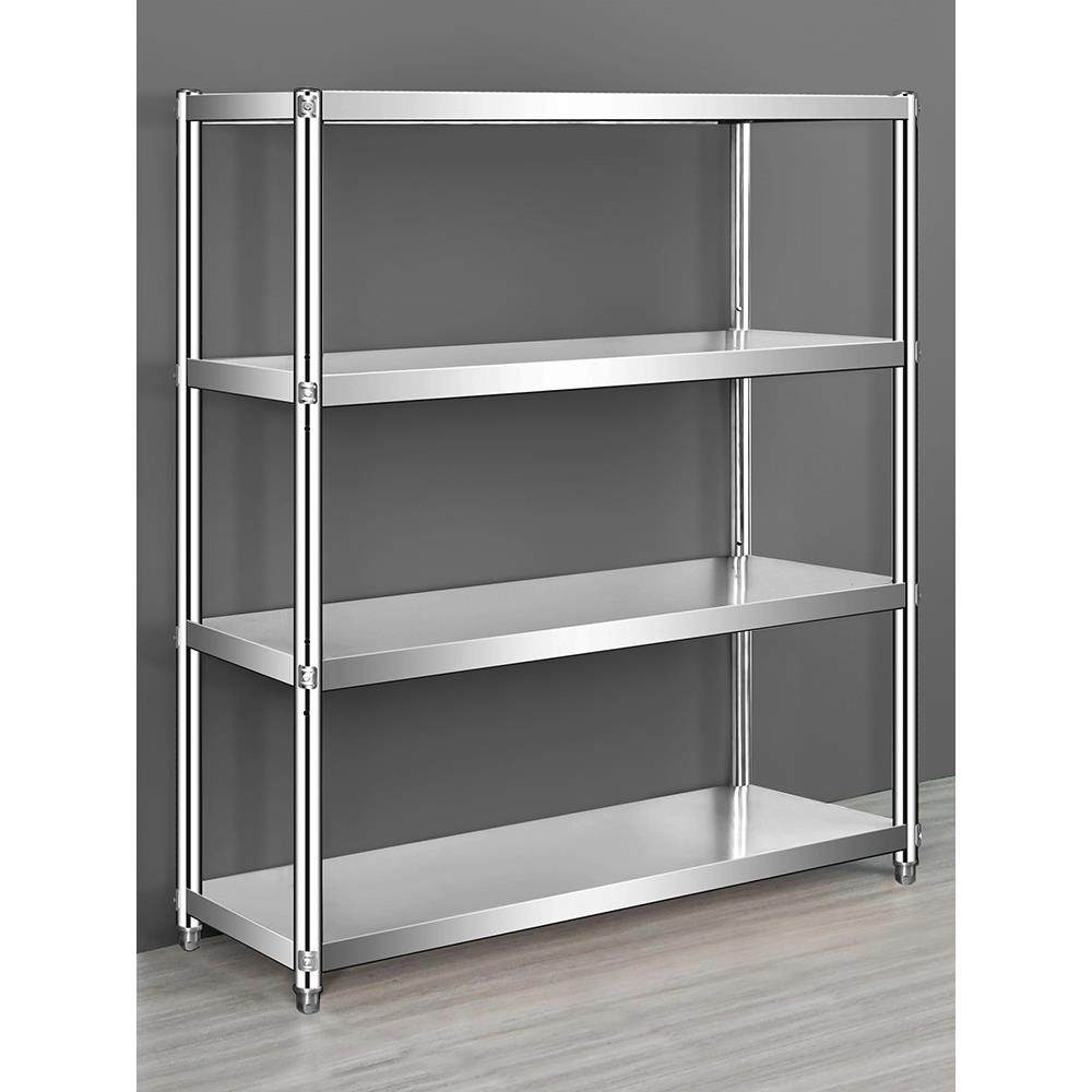 不锈钢四层置物架微波炉厨房酒店饭店收纳架家用阳台货架加厚定做,商业/办公家具,仓储货架,淘宝优惠券,粉丝福利购,淘宝优惠卷