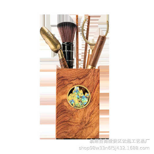 黑檀木茶道六君子实木茶道筒功夫茶具泡茶工具茶夹茶勺茶刀零配件