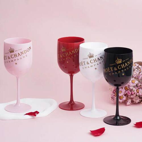 MOET 500ML Champagne Flutes Glasses Plastic Wine Glasses Dis
