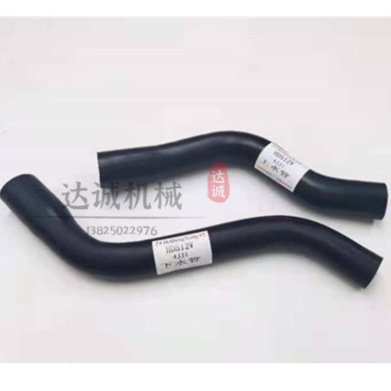 挖掘机加藤HD512V-1挖机发动机水箱上下水管优质橡胶进出水管配件