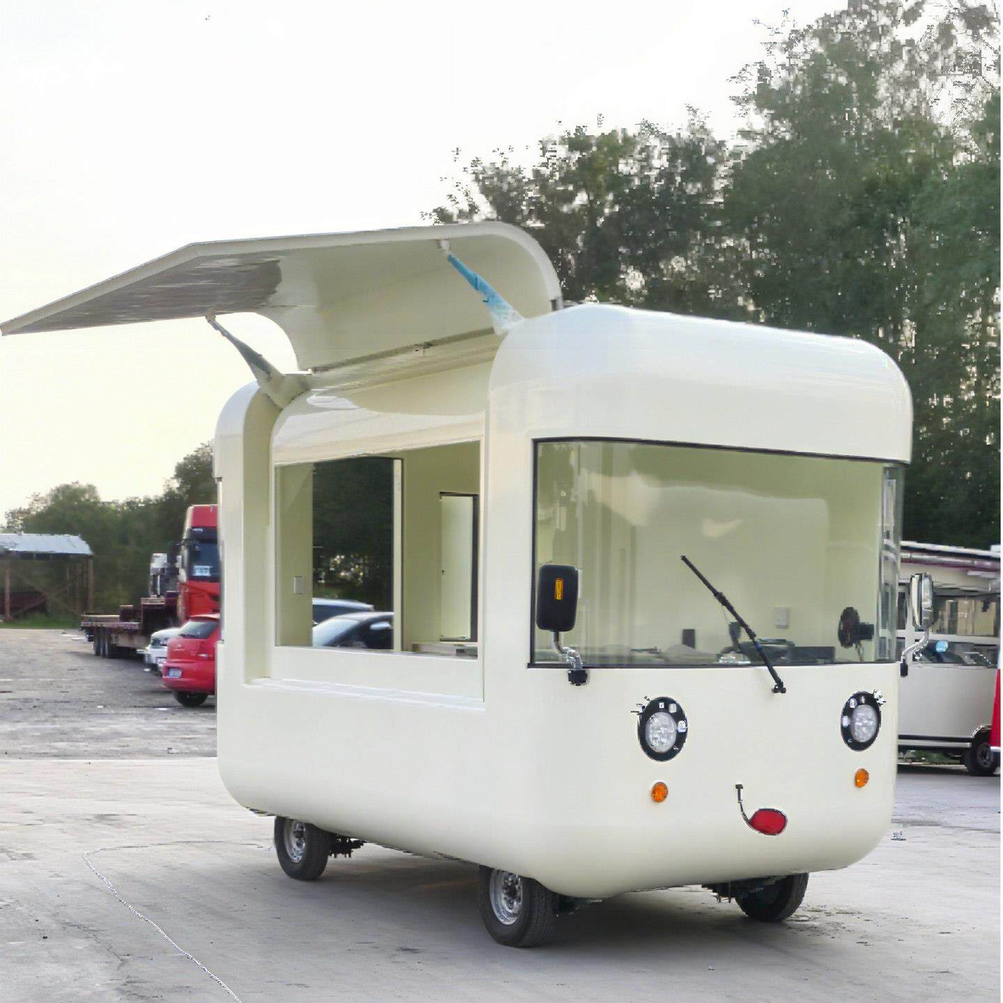 餐车商业街夜市摆摊车电动小吃车网红餐车厂家商用咖啡移动摆摊车