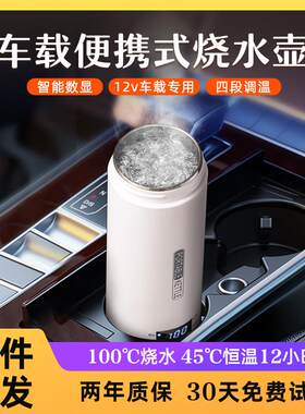 车载烧水杯便携式12v通用烧水壶迷你家用电热杯汽车小轿车货车用