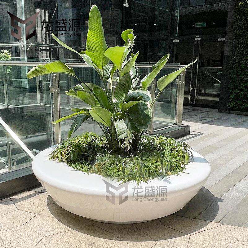 玻璃钢休闲椅商场美陈坐凳户外公园广场景观绿植装饰树池厂家制作