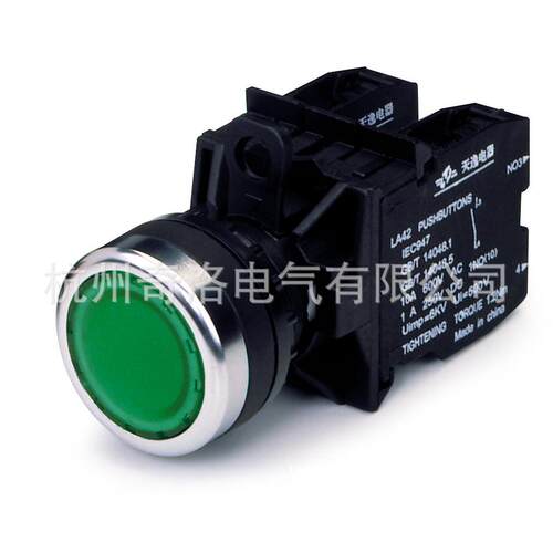 供应TAYEE 上海天逸φ22自复位带灯按钮开关LA42PD-10/DC24V G