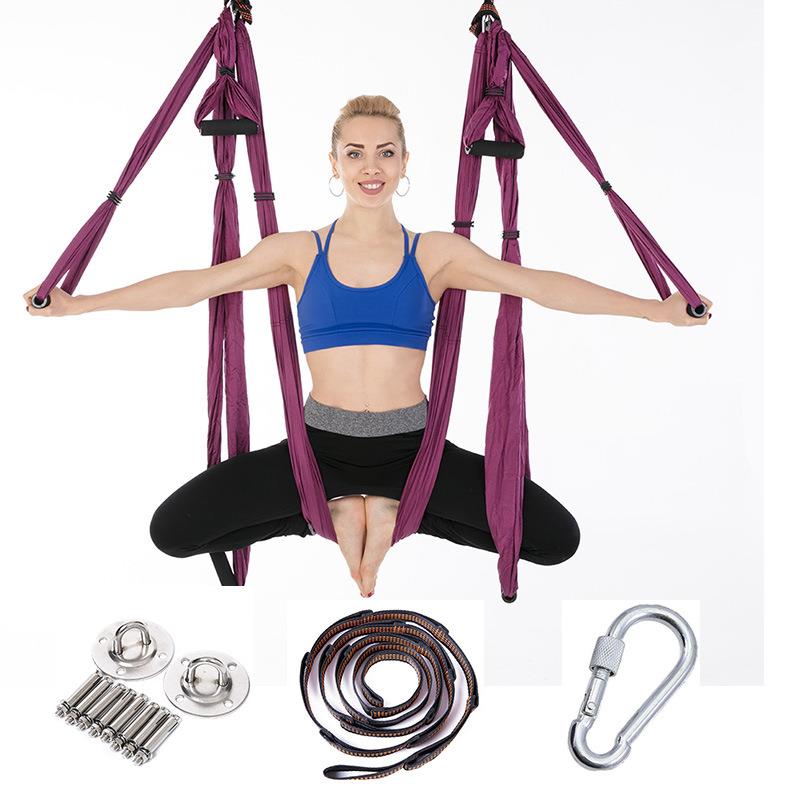 供应空中瑜伽吊床倒立反转YOGAHAMMOCK配吊盘和延长带全套