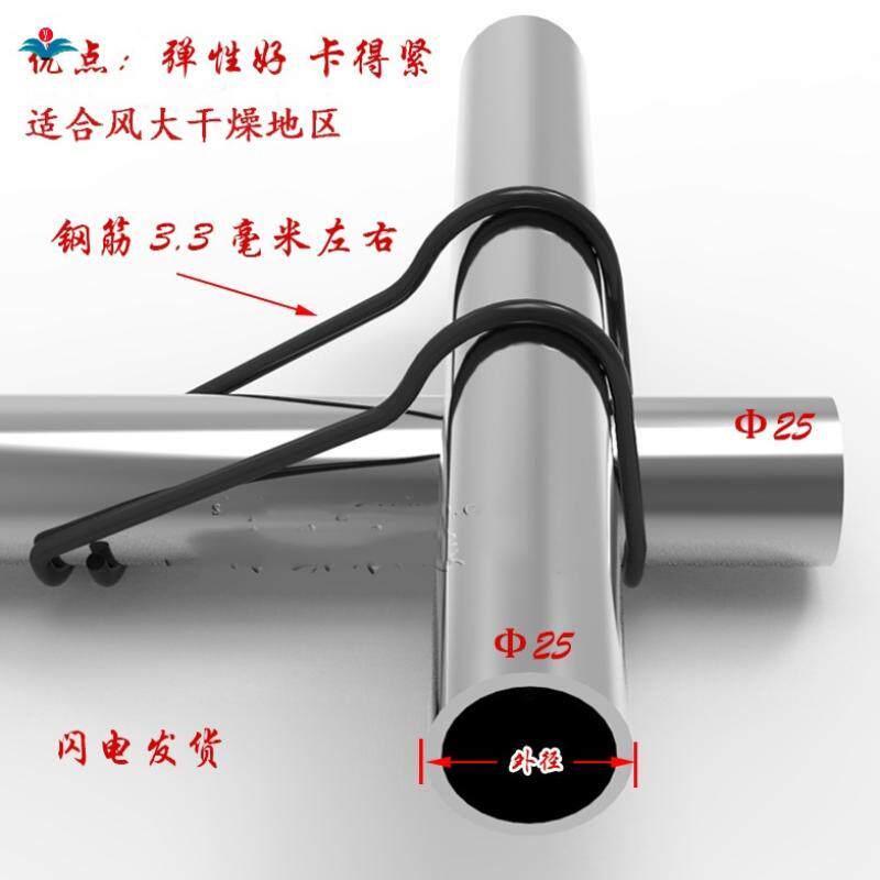 通用型家用温室棚配热锌钢管压顶黄卡扣扣卡簧十字大管卡铁卡镀骨