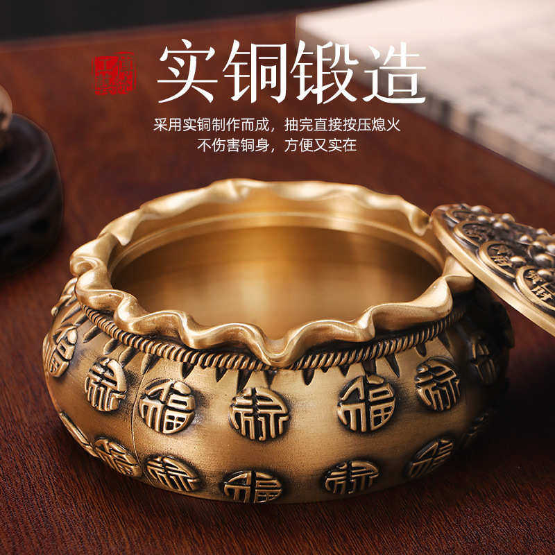 烟灰缸小众办公室客厅大号烟缸创意个性潮流茶室桌面茶道创意摆件