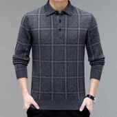 年羊绒衫 翻厚款 百休闲1820 冬季 爸爸装 领中老款 搭毛衣打 新长袖