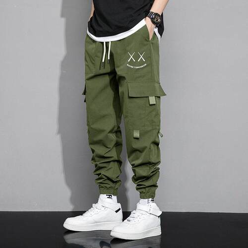 sweats Men multi colored pants elastic waistband multiple