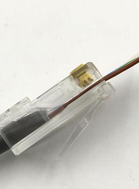 穿孔式超五类水晶头通孔Cat5ERJ458P8C网络网线插头1000个