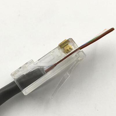 穿孔式超五类水晶头通孔Cat5ERJ458P8C网络网线插头1000个