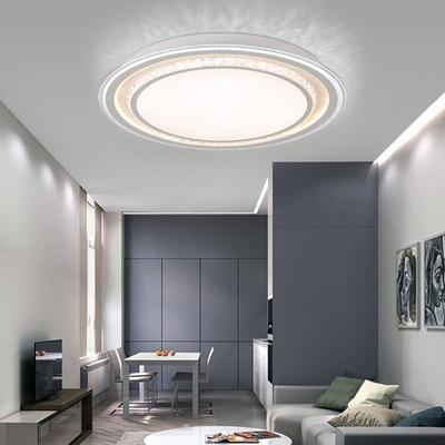 2022新款led客厅大灯轻奢吸顶灯简约现代圆形直径80CM主卧水晶灯