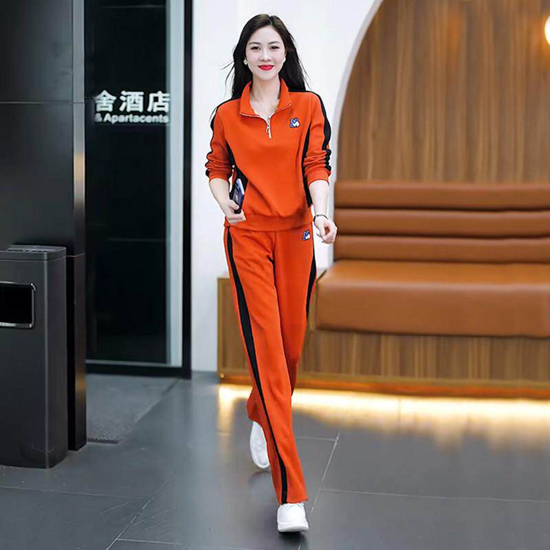 时尚休闲运动服套装女2026春秋新款洋气减龄宽松卫衣阔腿裤两件套