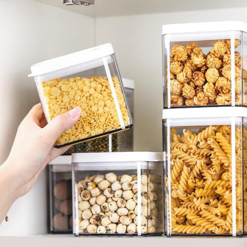 Airtight Canned Mixed Grains Storage Box, Transparent Kitche