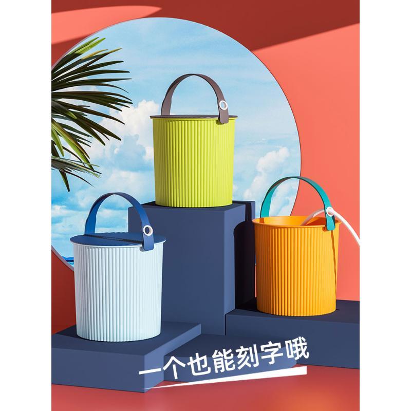 加厚水桶凳可坐 幼儿园收纳桶 带盖塑料水桶 家用洗衣钓鱼桶 赫迪