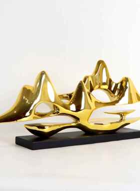 新塑板中式办公室软云MC-TY-SZ山雕样间茶室家居装饰品客厅电视柜