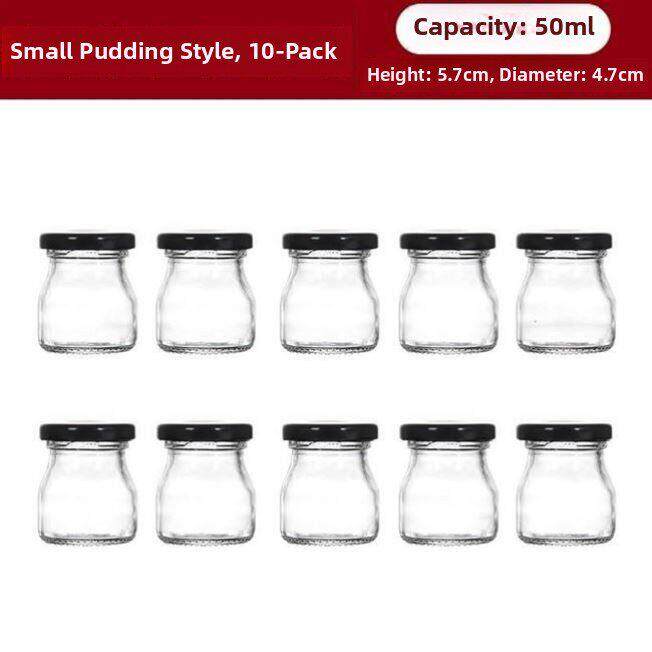 10个独立玻璃瓶，小瓶50ml， 75ml， 100ml密封罐