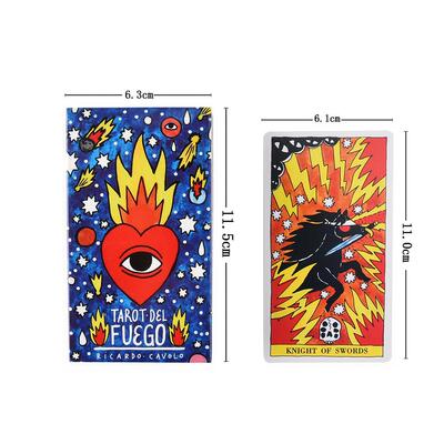 Tarot del Fuego Cards Tarot for Deck Oracles Guide Game Toy